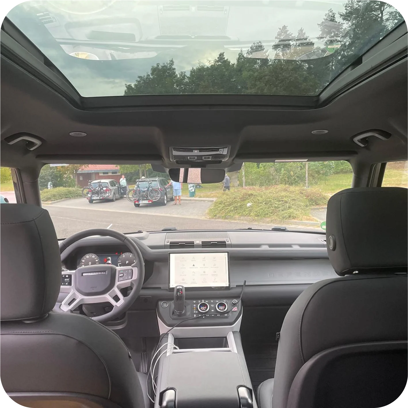 defender back seat view